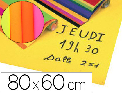 Papier affiche maildor 90g 80x60cm coloris assortis fluo rouleau 10f