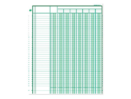 Registre piqûre exacompta colonnes 250x320mm 31 lignes 4 colonnes/page 80 pages