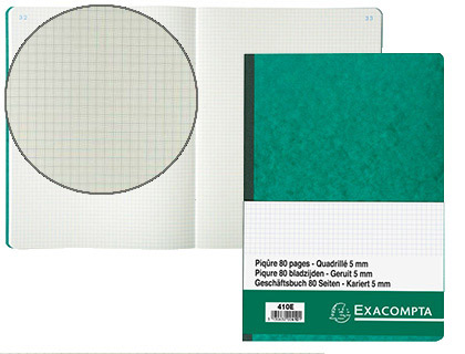 Manifold exacompta piqué a4 210x297mm 5x5mm folioté vertical 80 pages