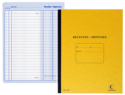 Registre standard elve piqué a4 210x297mm recettes dépenses 80 pages