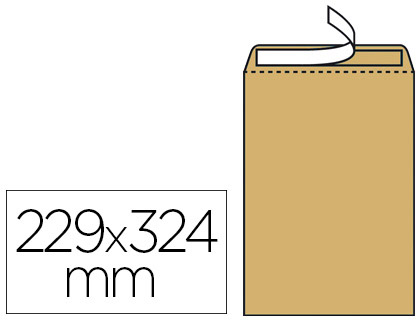 Pochette kraft gpv autocollante économique c4 229x324mm 90g boîte 250 unités