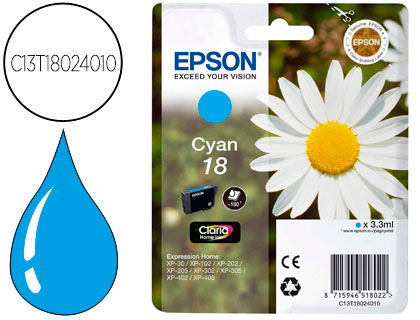 Cartouche d'encre original epson c13t18024010 175 p cyan