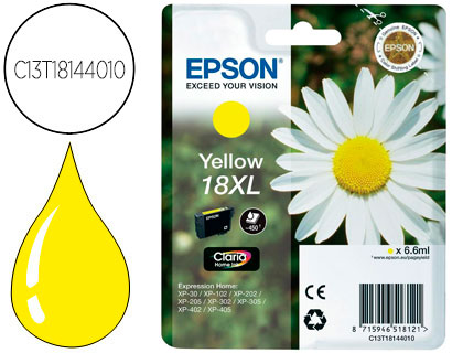 Cartouche d'encre original epson c13t18144010 450 p jaune