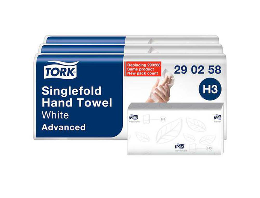 Essuie-mains tork h3 advanced plies en v motif ft 2 plis 23x24,8cm colis 5 paquets 250 feuilles