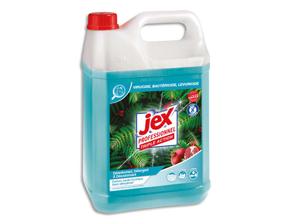 Nettoyant multi usages jex professionnel triple action parfum jardin exotique bidon 5 l