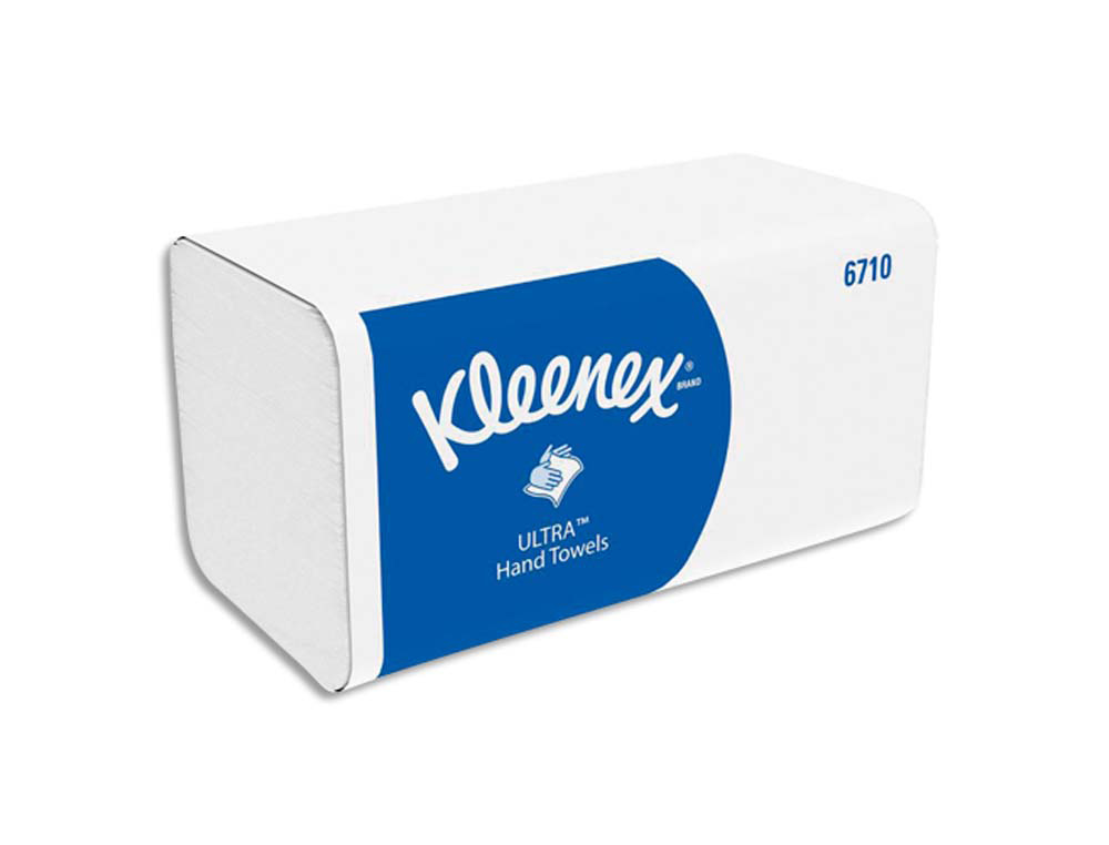 Essuie mains kleenex ultra doux 3 plis pliage en z format 21,5 x 31,5 cm coloris blanc colis 15 paquets de 96