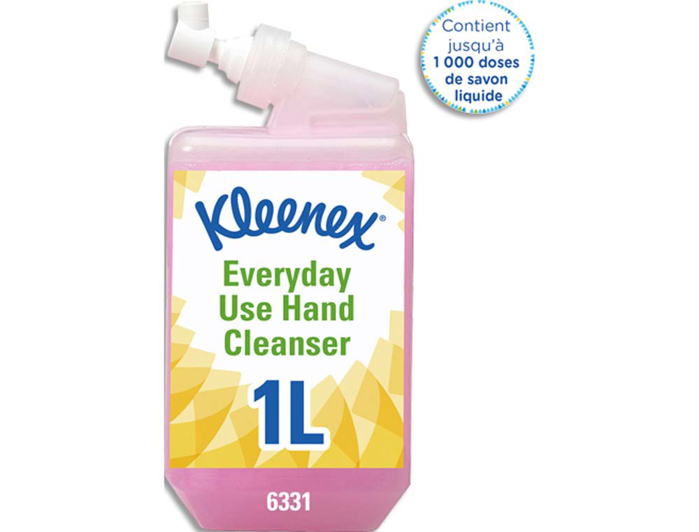 Crème de lavage pour les mains kleenex à usages courants cartouche 1 litre