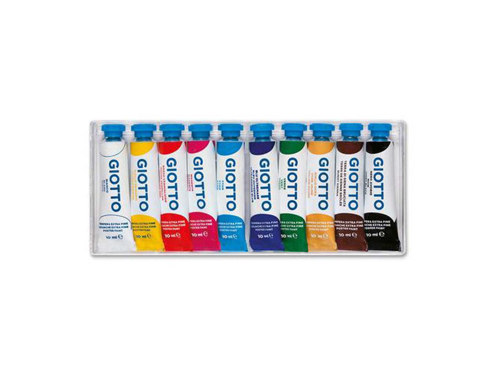 Gouache giotto tubes 10 ml coloris assortis boîte 10