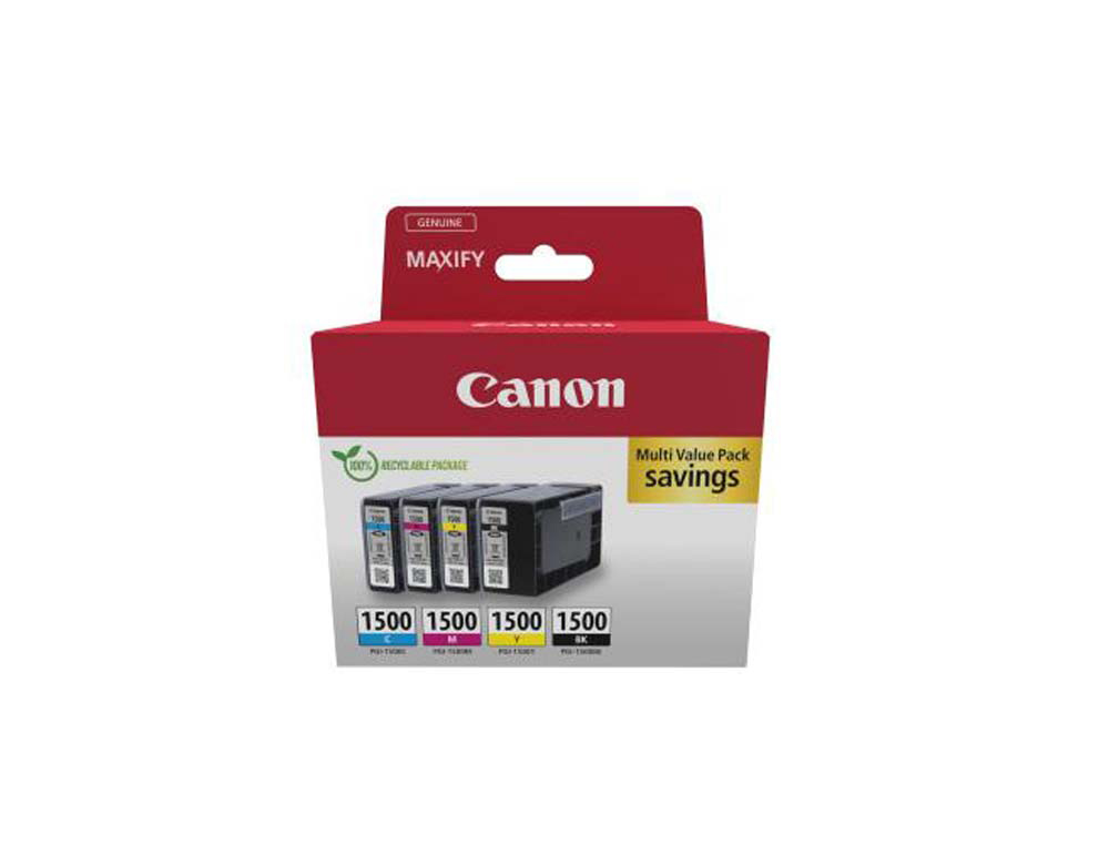 Cartouche d'encre original canon 1500 noir/cyan/magenta/jaune pack 4 couleur
