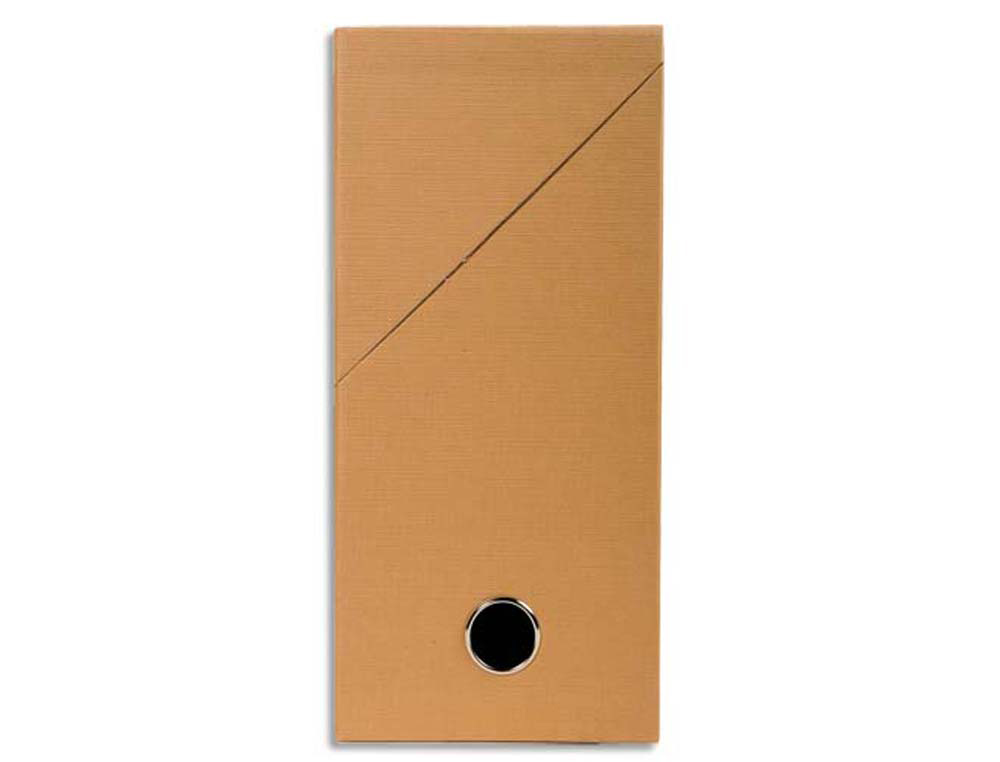 Boîte de transfert exacompta carton toilé dos 12 cm format 34 x 25,5 cm havane