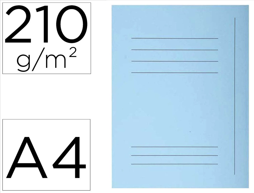 Chemises 3 rabats préimprimées exacompta super 250 210 g bleu paquet 50