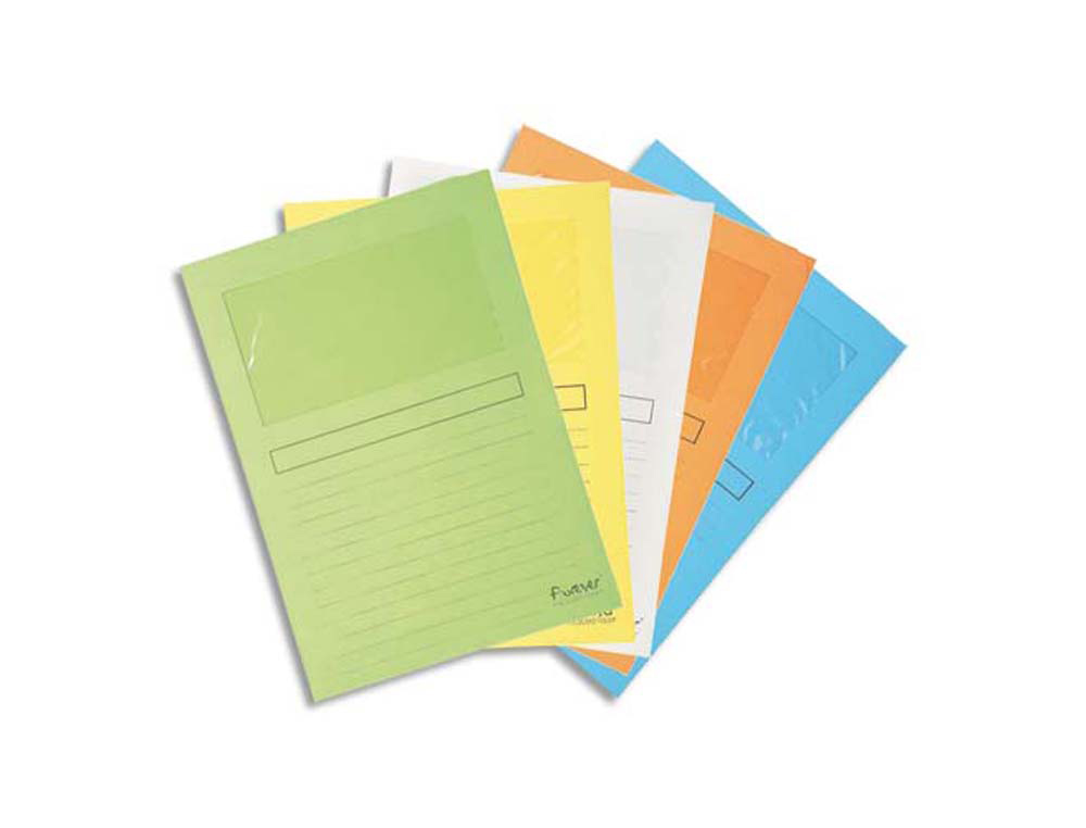 Pochettes coin exacompta carte 120 g avec fenêtre paquet 25