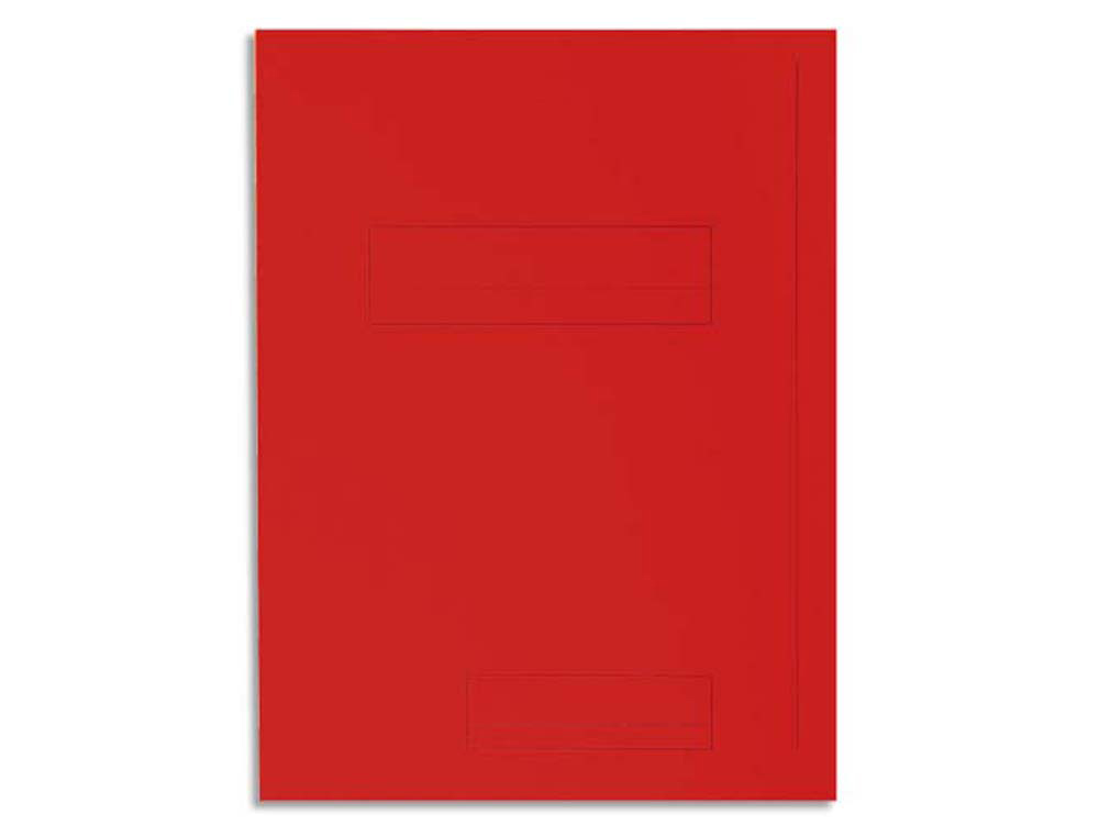 Chemises préimprimées exacompta super 250 2 rabats rouge paquet 50