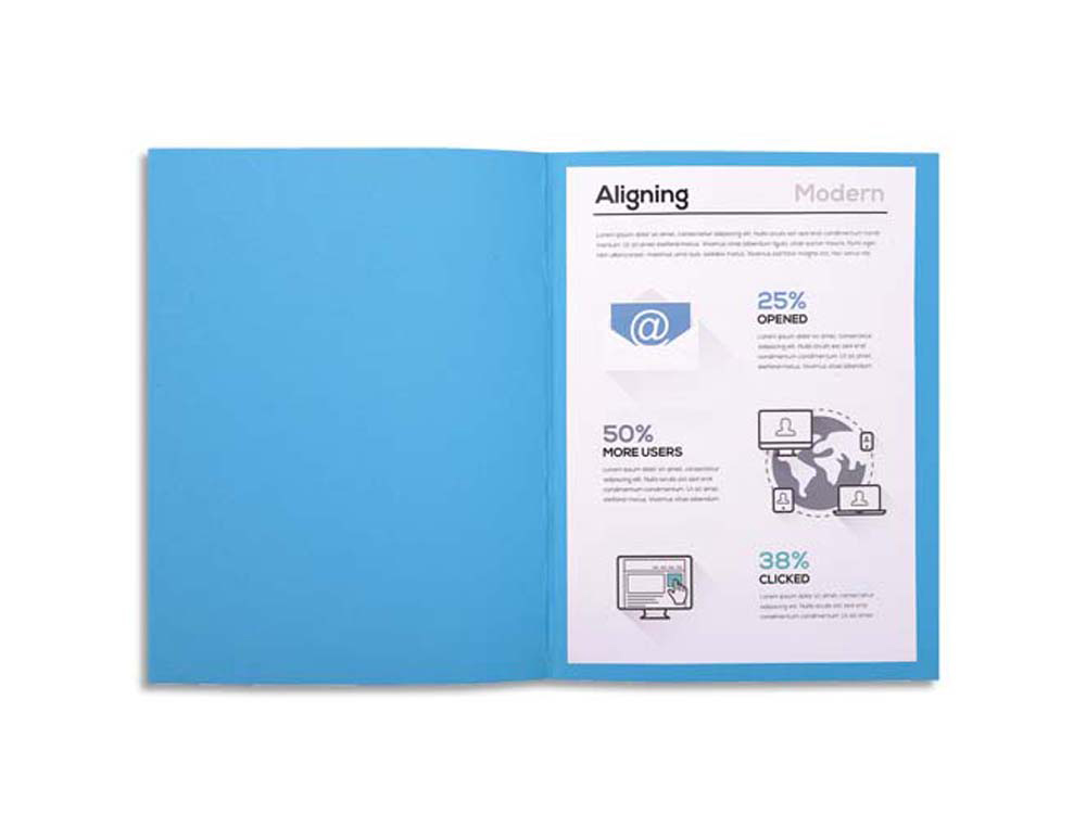 Chemises forever exacompta carte recyclée 220 g bleu foncé paquet 100