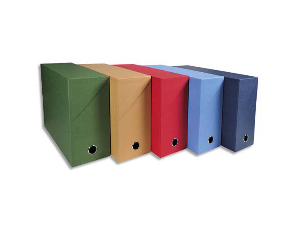 Boîte de transfert exacompta carton toilé dos 12 cm assortis