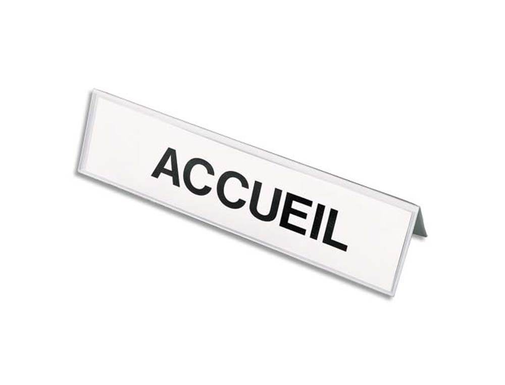 Chevalets porte-nom oxford pvc transparent 6 x 25 cm boîte 25