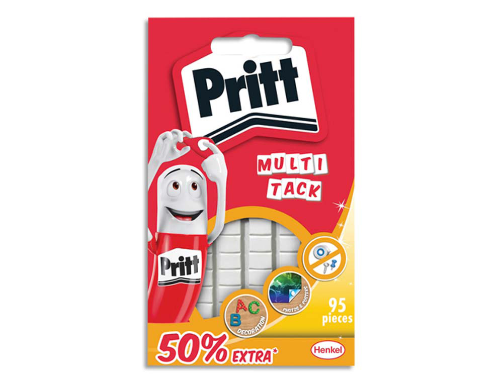 Pastilles adhésives pritt blanches repositionnables étui 95