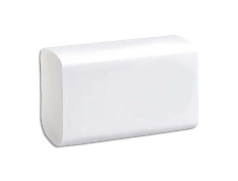 Essuie-mains pure ouate blanc 2 plis pliage en z 150 formats 21,6 x 23 cm colis 25 paquets