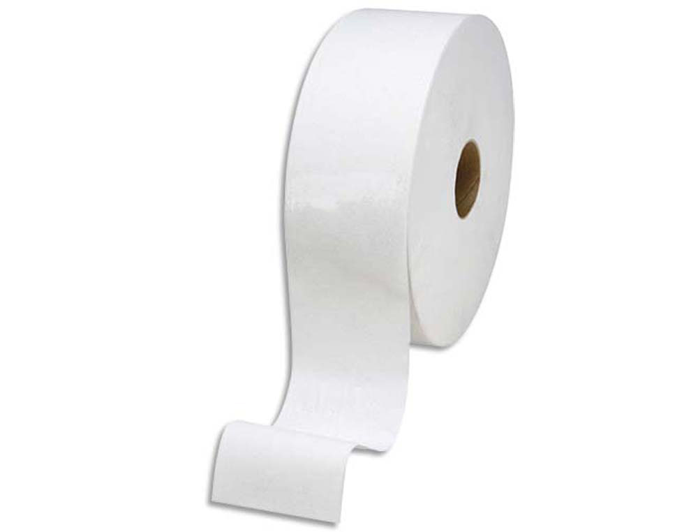 Papier toilette mini jumbo blanc 2 plis longueur 150 m lot 12