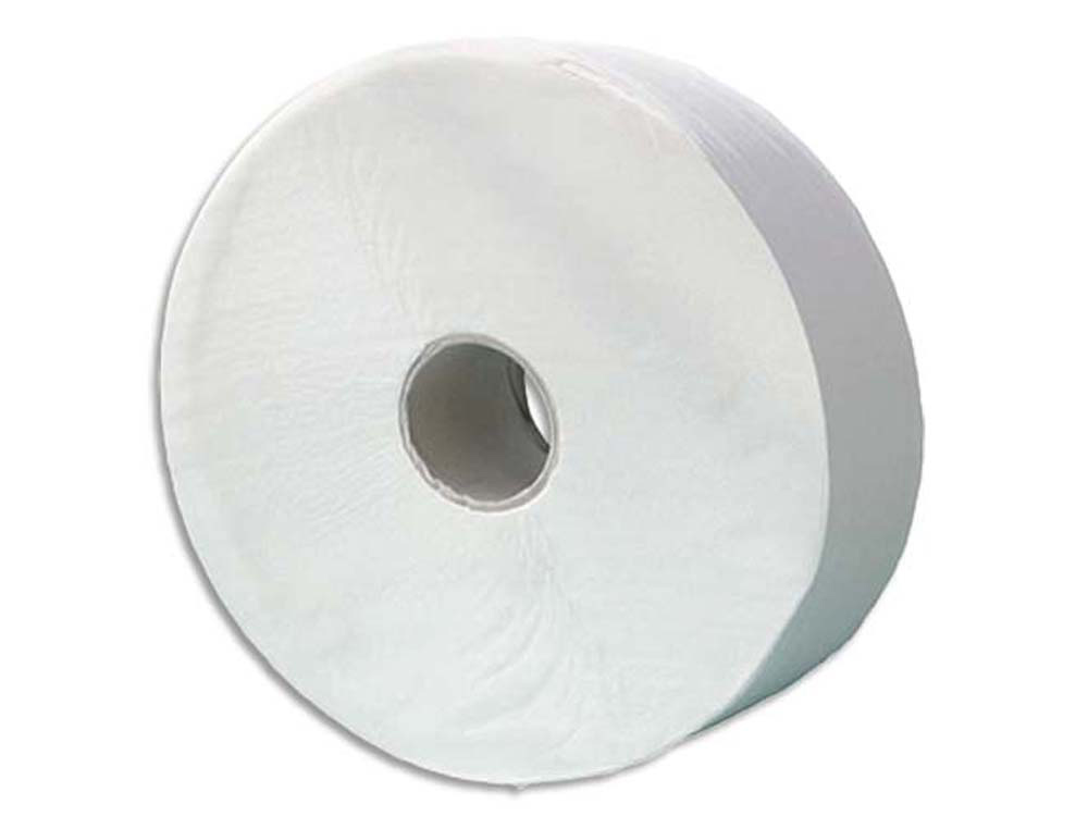 Papier toilette jumbo blanc 1 pli 600 m colis 6 bobines