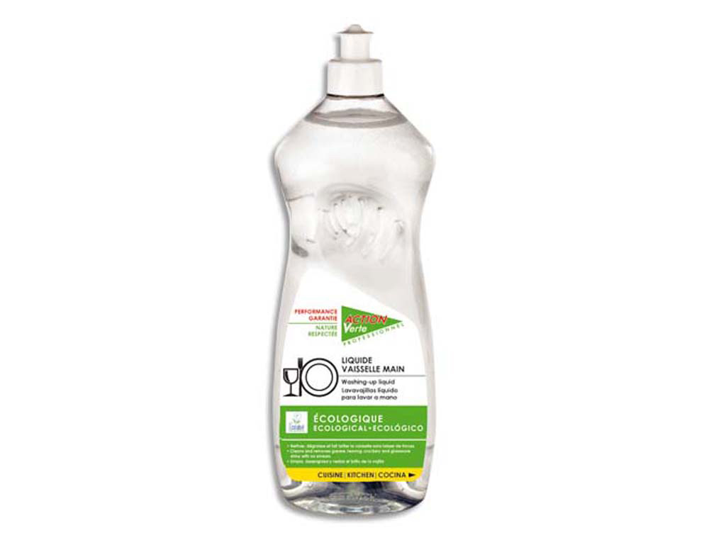 Liquide vaisselle main action verte flacon 1 l environ 100 lavages