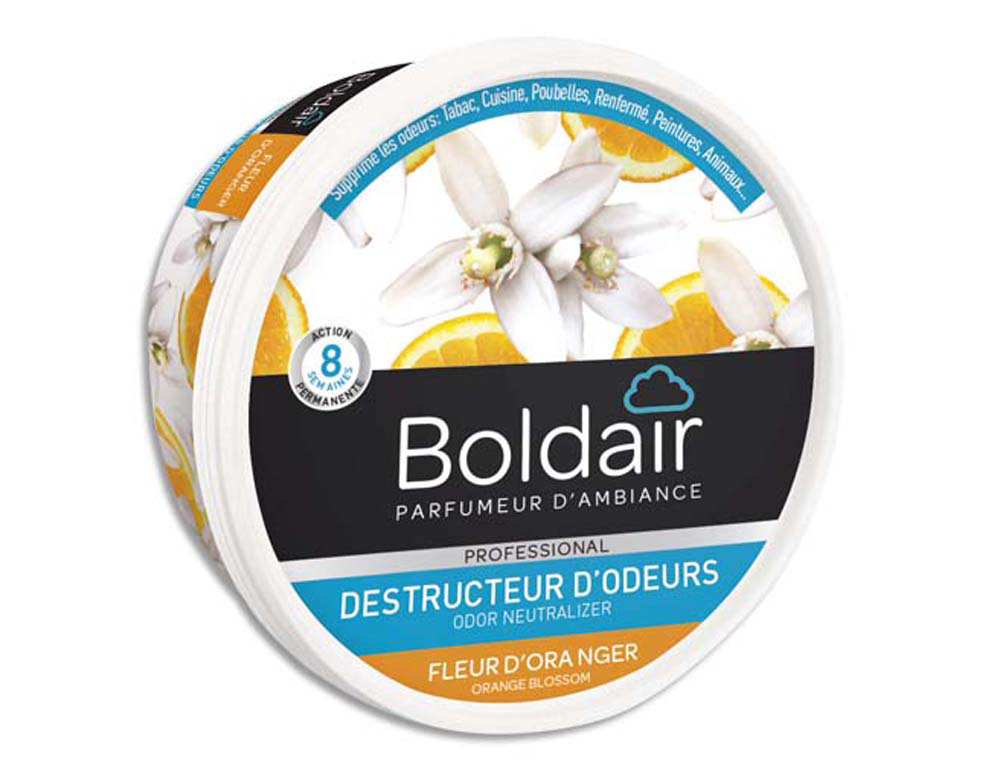 Gel destructeur d odeurs boldair fleur d oranger pot 300 g