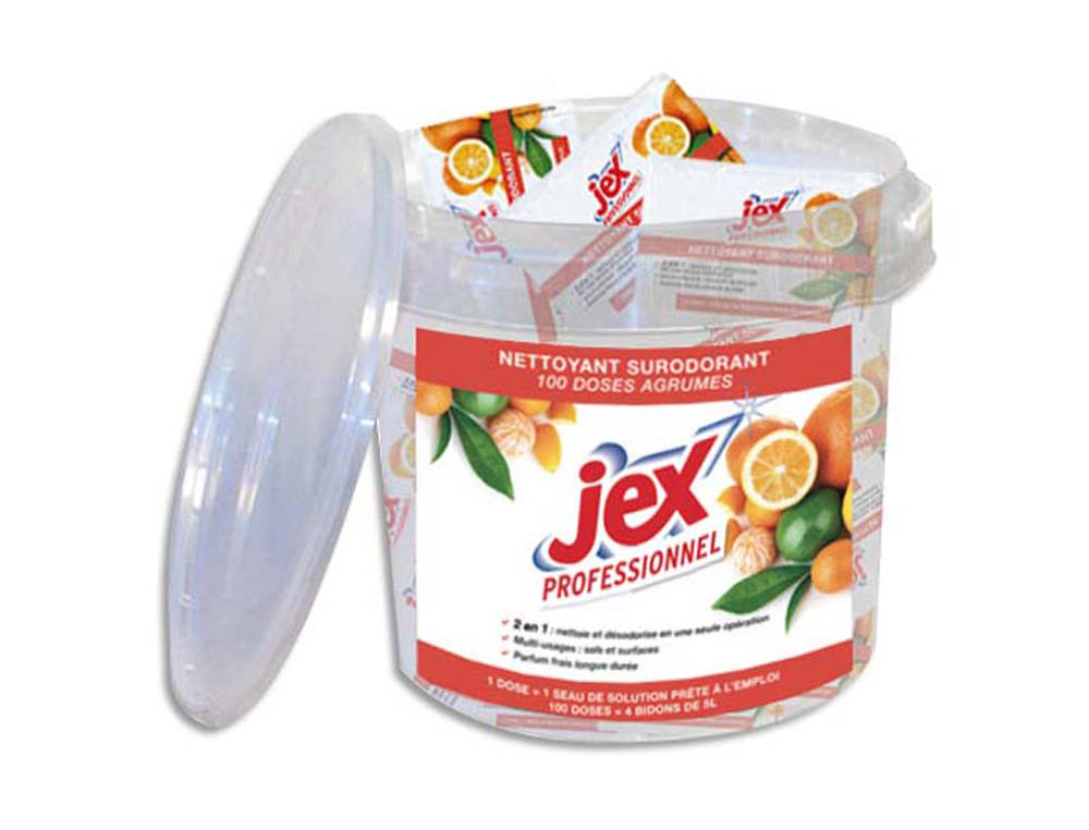Doses nettoyantes surodorantes jex professionnel agrumes boîte 100