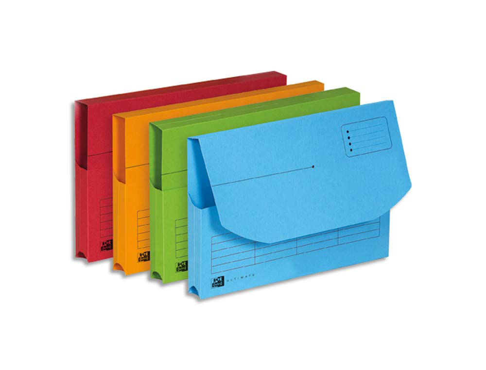 Chemises a poche oxford ultimate kraft 240g format a4 coloris assortis paquet de 25