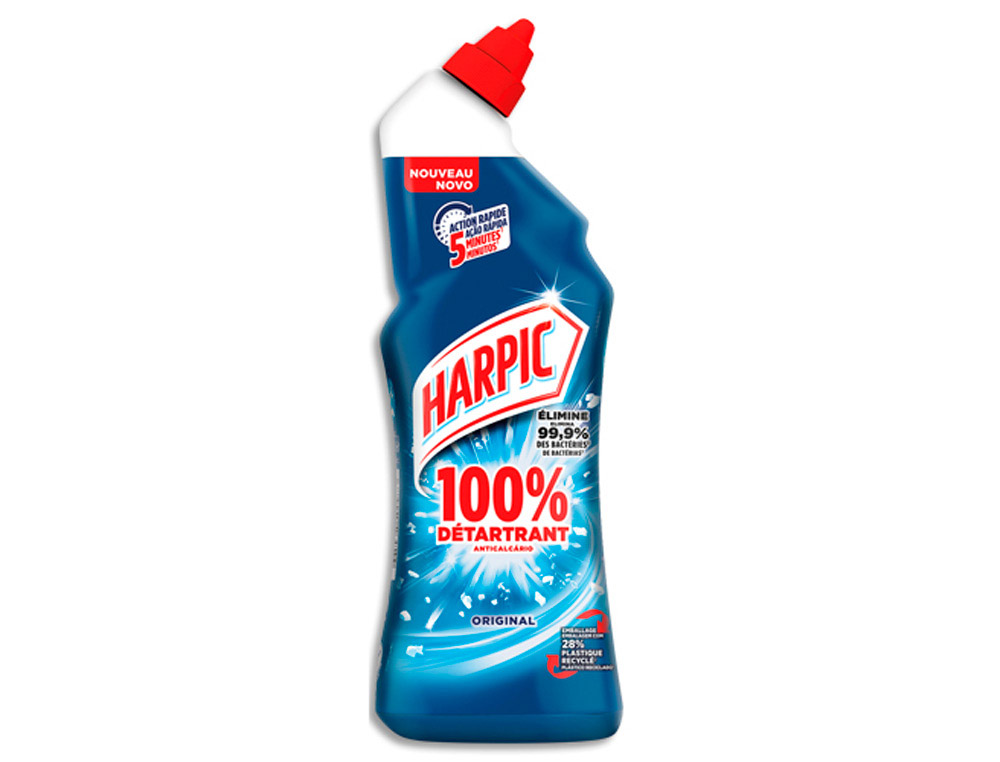 Gel wc harpic 100% détartrant 5 minutes chrono flacon 750 ml