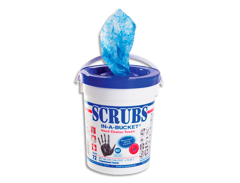 Lingettes nettoyantes jelt scrubs pour les mains seau de 72