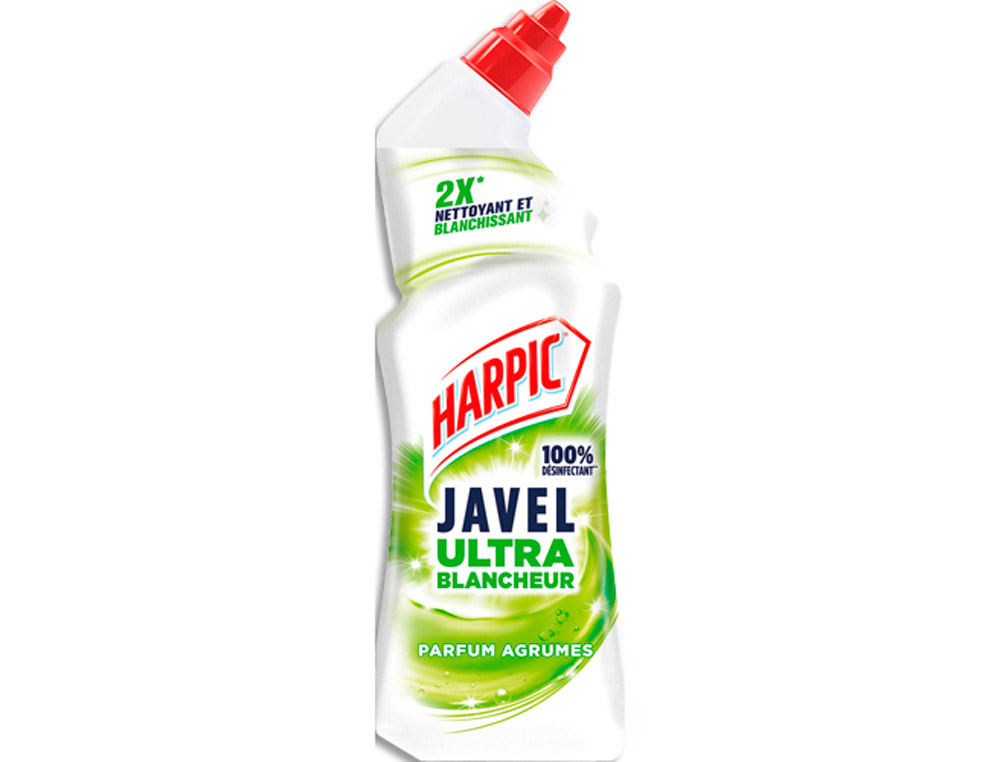 Javel harpic ultra blancheur formule épaisse parfum agrumes flacon 750 ml
