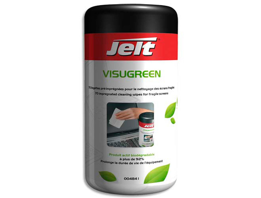 Lingettes écrans jelt visugreen solution biodégradable b70 4841 boîte 70