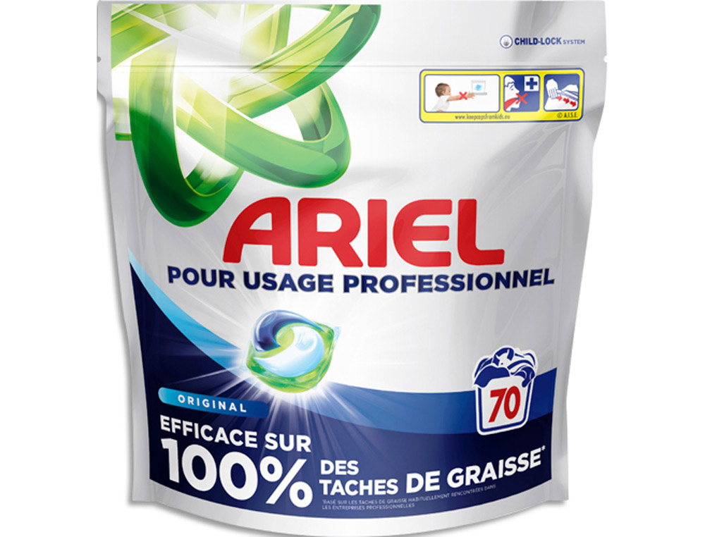 Lessive liquide ariel concentrée original sachet 70 doses
