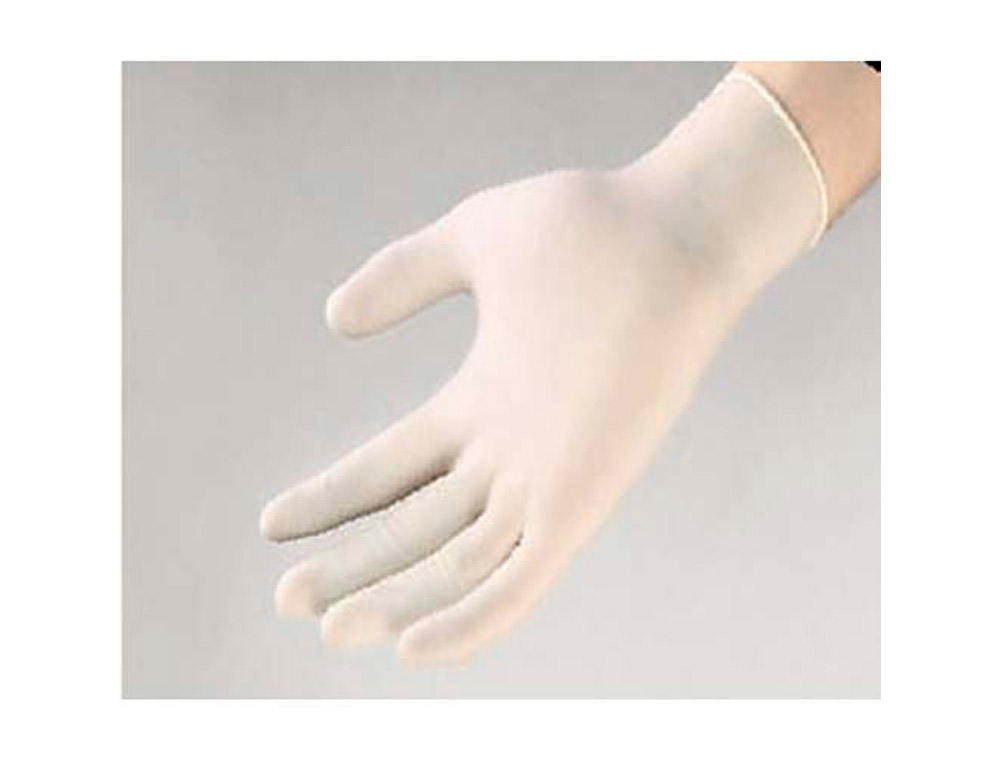 Gants économiques en latex légèrement poudrés boîte distributrice de 100 taille 9-10