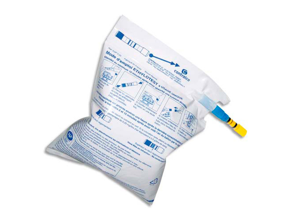 Éthylotests à usage unique laboratoires esculape lot de 10 sous sachet