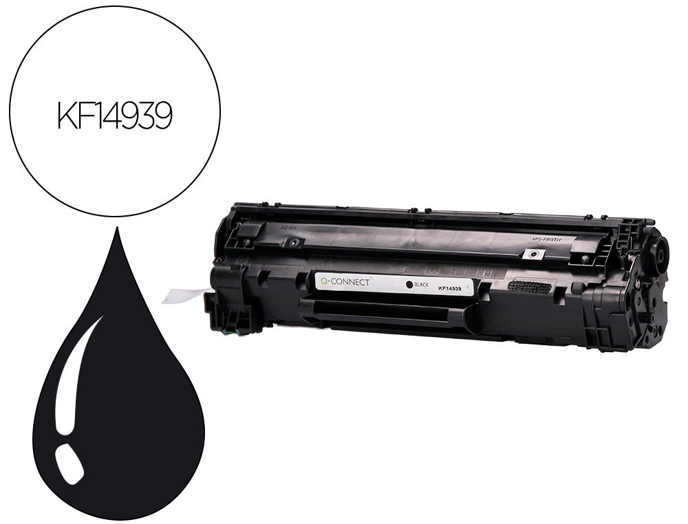 Toner laser compatible q-connect hp ce285a 1600 p noir