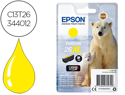 Cartouche d'encre original epson c13t26344010 jaune