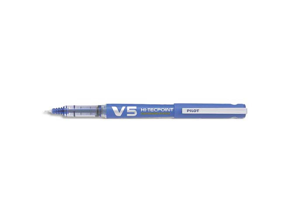 Roller pilot v5 rechargeable écriture fine 0.3mm niveau encre liquide visible écologique régulateur débit bleu