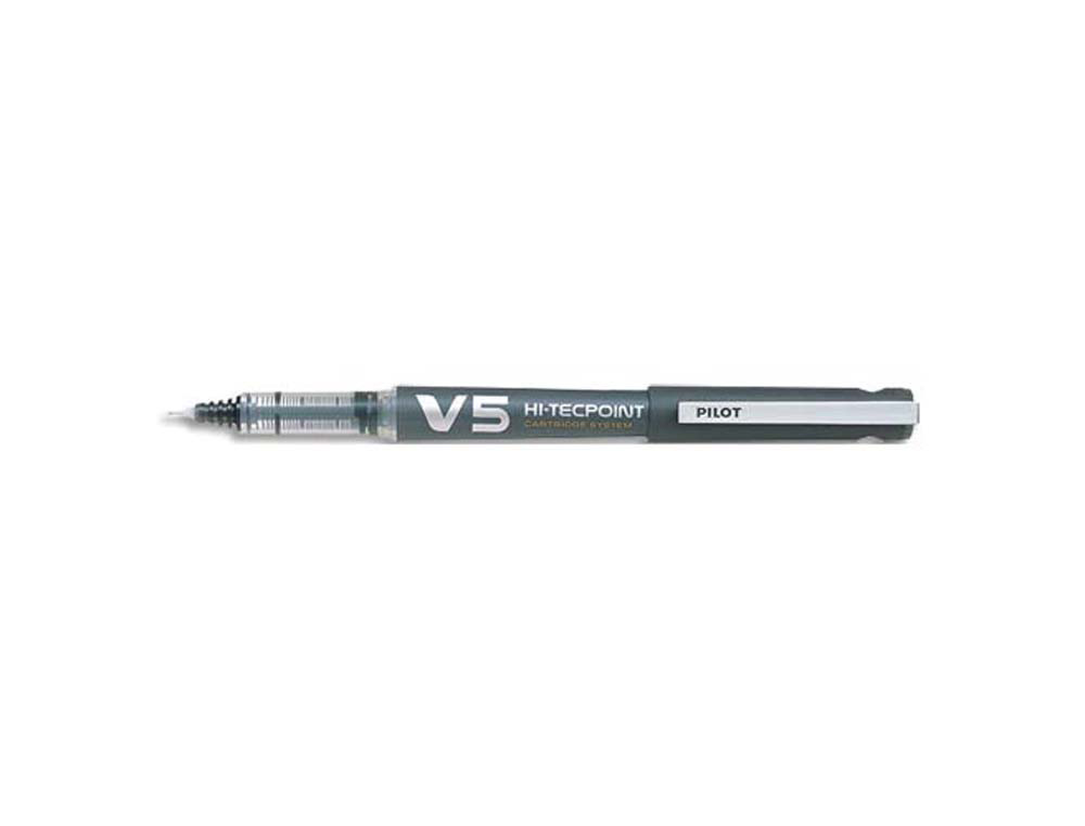 Roller pilot v5 rechargeable écriture fine 0.3mm niveau encre liquide visible écologique régulateur débit noir
