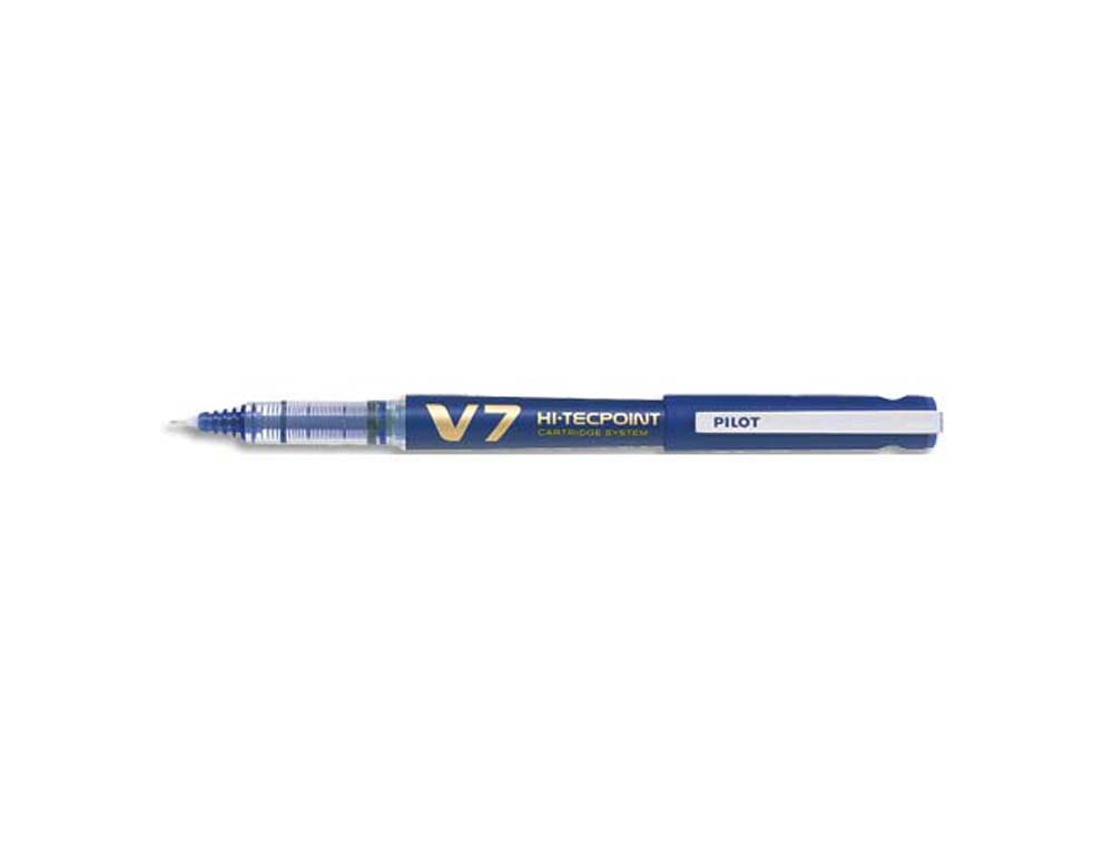 Roller pilot v7 rechargeable écriture moyenne 0.5mm niveau encre liquide visible écologique régulateur débit bleu
