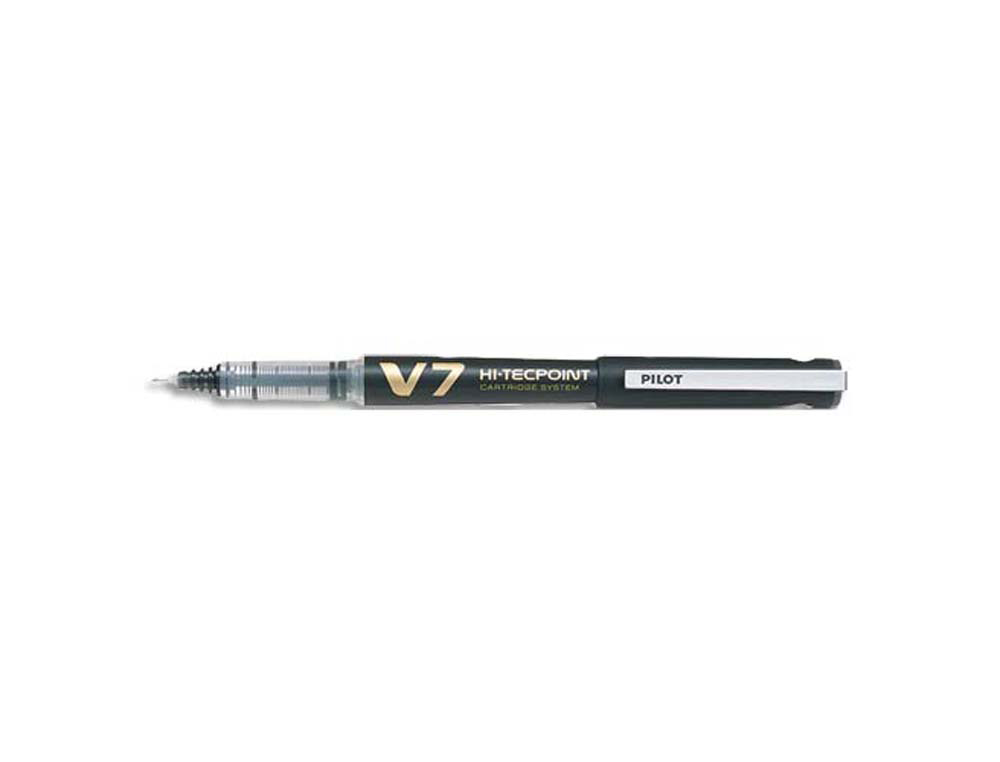 Roller pilot v7 rechargeable écriture moyenne 0.5mm niveau encre liquide visible écologique régulateur débit noir