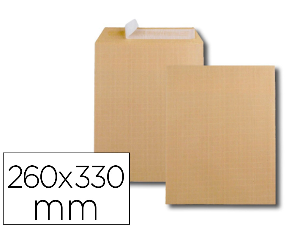 Pochette gpv kraft armé très résistant 120g 24 260x330mm fermeture auto-adhésive boîte 250 unités