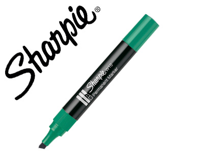 Marqueur sharpie permanent w10 pointe biseau vert