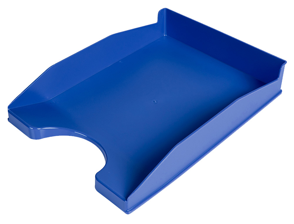 Corbeille à courrier q-connectpolypropylène documents a4+ 245x320mm empilable 350x255x65mm coloris bleu opaque