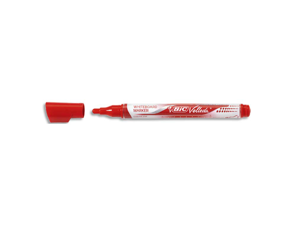Marqueur bic velleda pocket effaçable pointe ogive tracé 3mm encre liquide base alcool format poche rouge