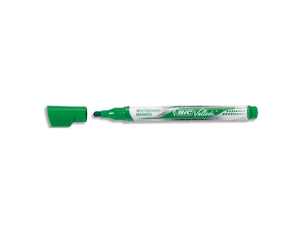 Marqueur bic velleda pocket effaçable pointe ogive tracé 3mm encre liquide base alcool format poche vert