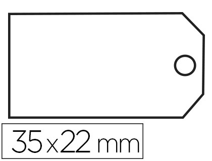 Étiquette à fil apli agipa 22x35mm cartonnette blanche fil blanc coton paquet 100 unités