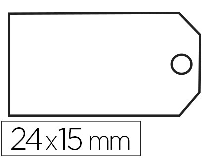 Étiquette à fil apli agipa 15x24mm cartonnette blanche fil blanc coton paquet 200 unités