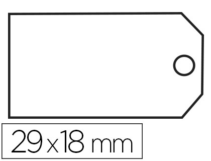 Étiquette à fil apli agipa 18x29mm cartonnette blanche fil blanc coton paquet 200 unités