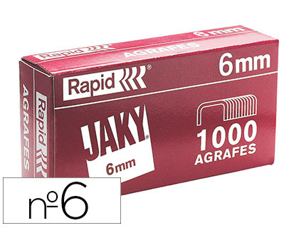 Agrafe rapid jacky 6 boîte 1000 unités
